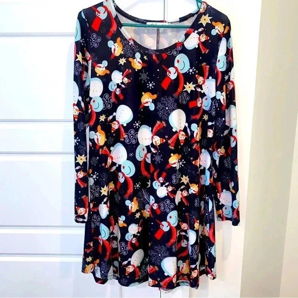 APHRATTI Snowman Dress Size L Like New ❤️